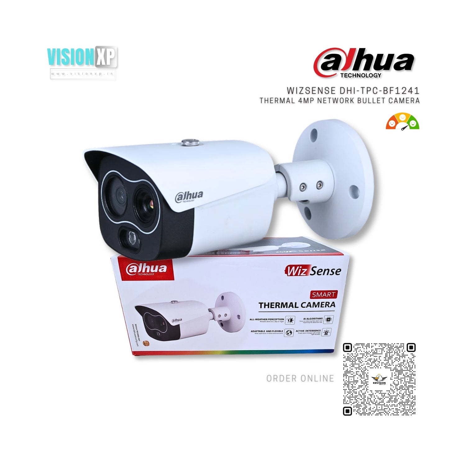 Dahua DHI-TPC-BF1241 WizSense Thermal 4Mp Network Bullet Camera Dahua DHI-TPC-BF1241 WizSense Thermal 4Mp Network Bullet Camera